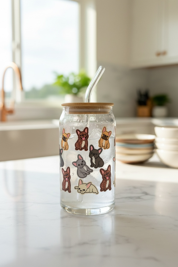 Producto - VASO Y SORBETE DE VIDRIO CON TAPA DE BAMBÚ 480ml - 13