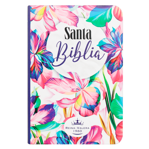 Producto - Biblia Reina Valera 1960 Chica Letra Regular Lila Con Flores