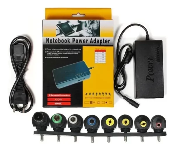 Producto - Cargador Fuente Universal Notebook 8 Conectores Fichas