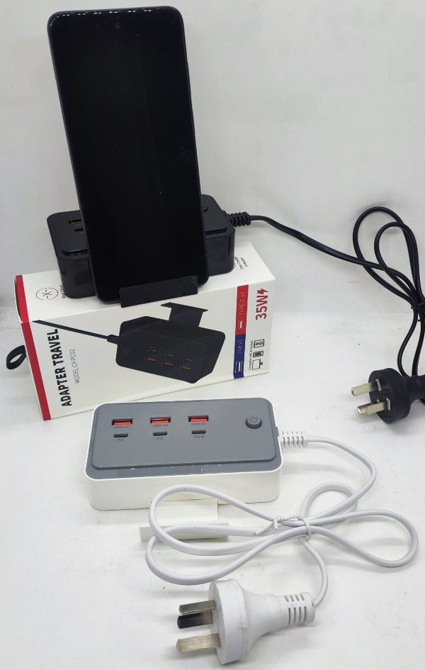 Producto - Dock estación de carga USB 35W 6 puertos con soporte para celular