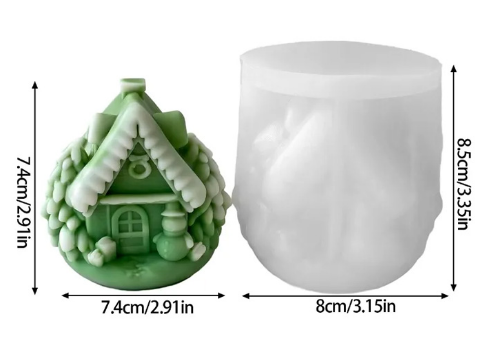 Producto - Molde Silicona Casita c/Arboles Navidad - 1