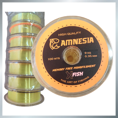Producto - Tanza Amnesia X-fish 0.35mm 9kg color amarillo