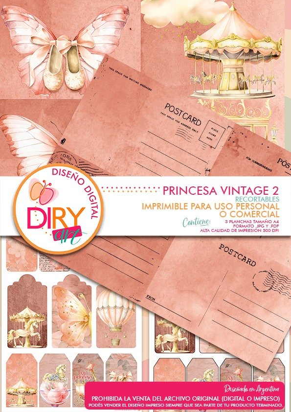 Producto - Princesa Vintage  2 - Recortables