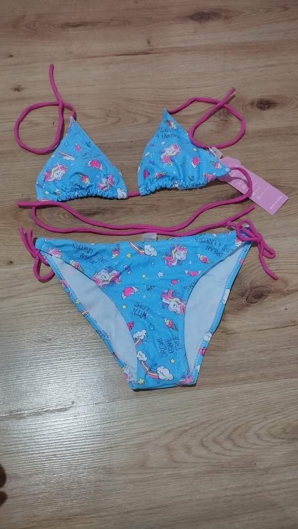 Producto - Bikini nena con vedetina talle 12 celeste