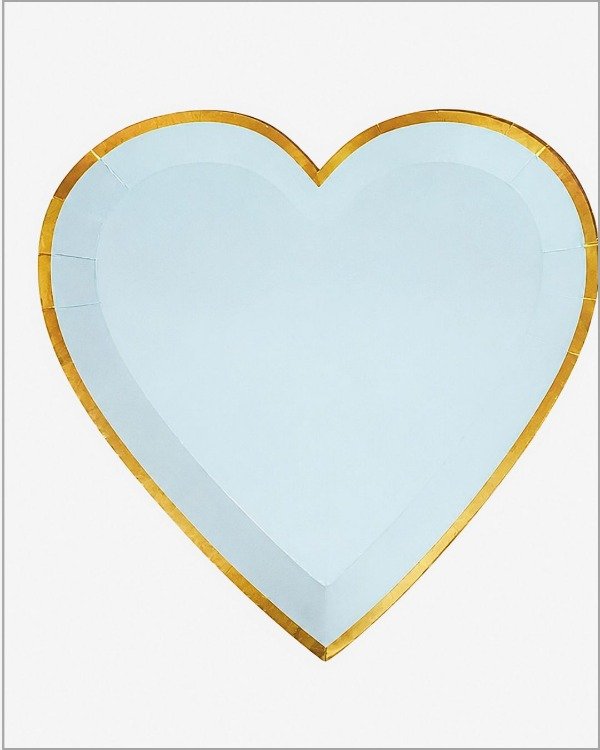 Producto - PLATOS CORAZON X10UN (CELESTE)