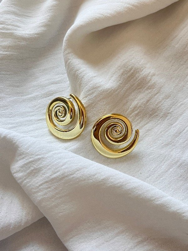 Producto - Aros chunky espiral - dorado