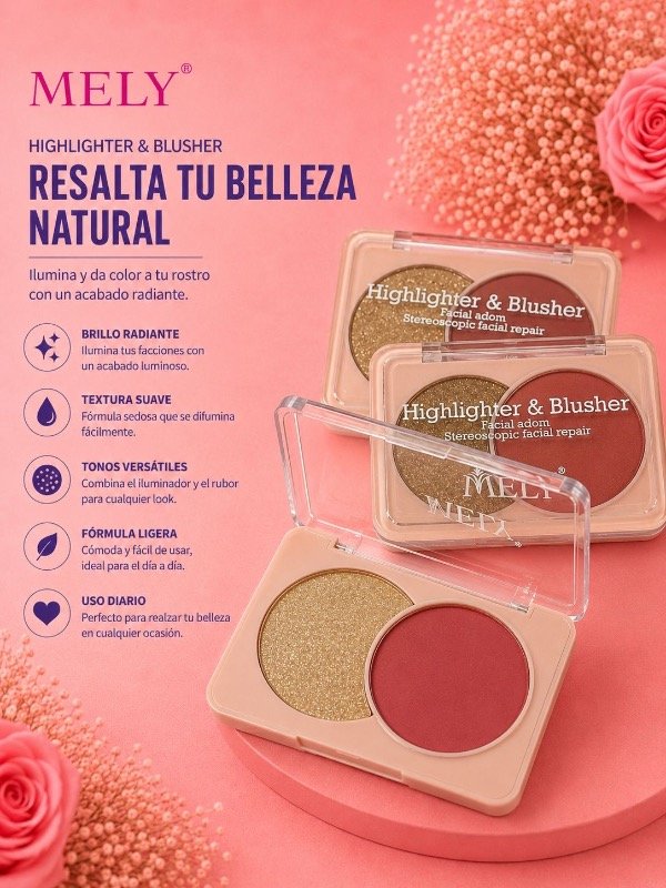 Producto - ILUMILADOR Y RUBOR 2EN1 MELY