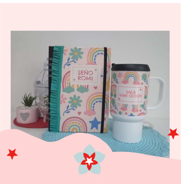 Producto - Cuaderno A5 + Jarro hermético