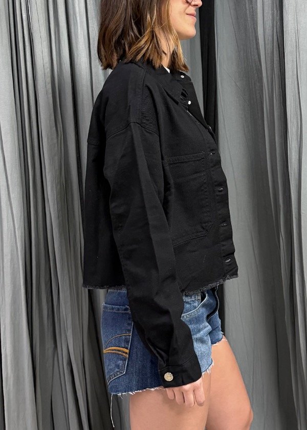 Producto - Campera Crop Emma (Negra) - 1