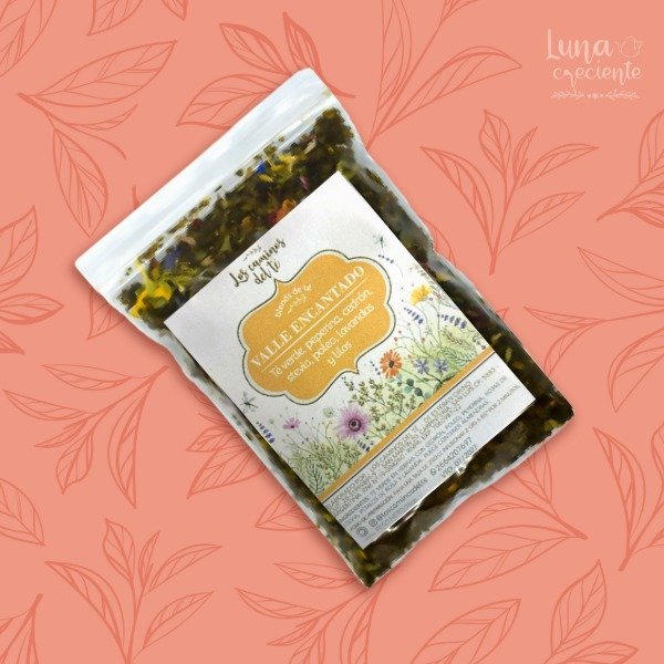Producto - Valle Encantado-Té verde,Pep.,Cedrón,Stevia ,Poleo,Lavand.,Lilas - 0