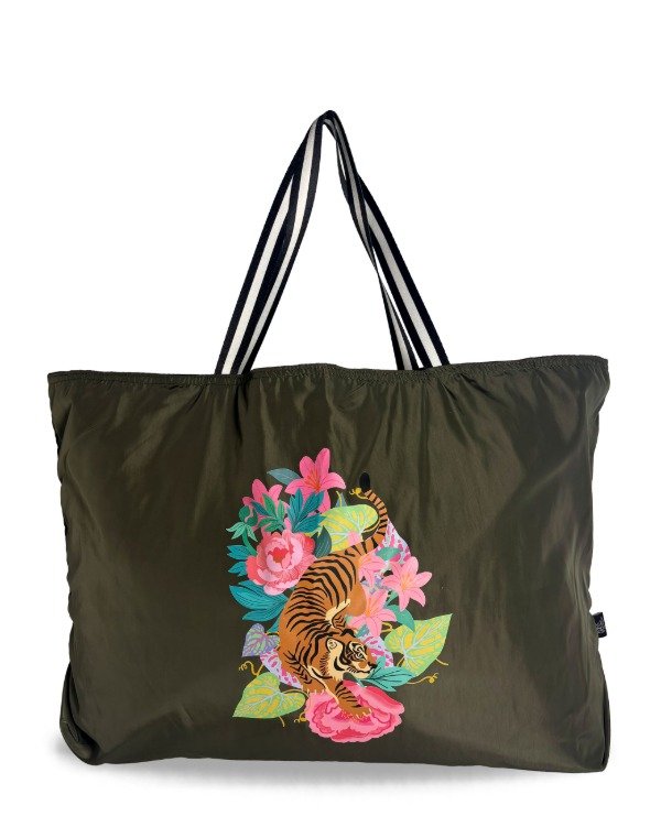 Producto - BEACH TOTE TIGRE VERDE