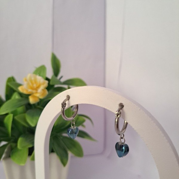 Producto - Aros Corazón Tornasolado - Código: 000533 - 0