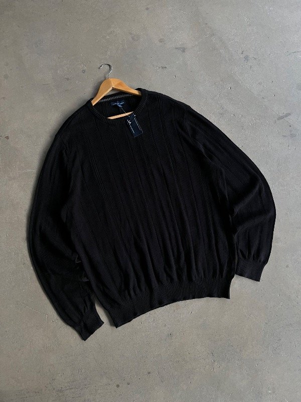 Producto - SUETER JOHN ASHFORD CLASICO FULL BLACK CON ETIQUETA (3XL)