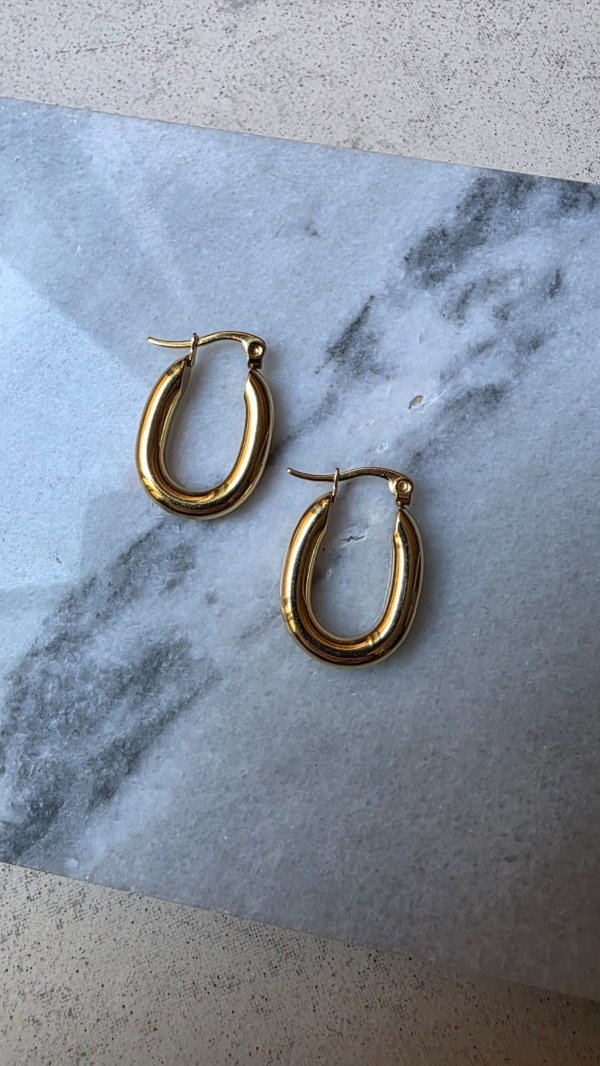 Producto - Aros Oval Dorado