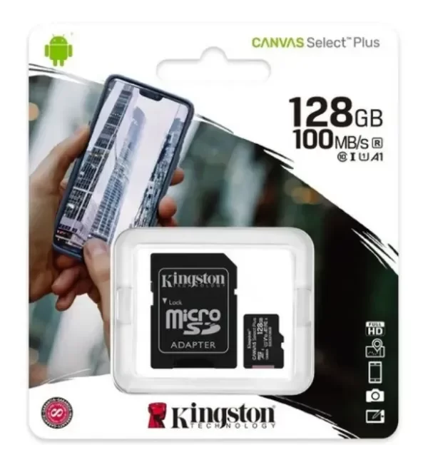 Producto - Tarjeta de memoria Kingston SDCS2SP Canvas Select Plus con adaptador SD 128GB
