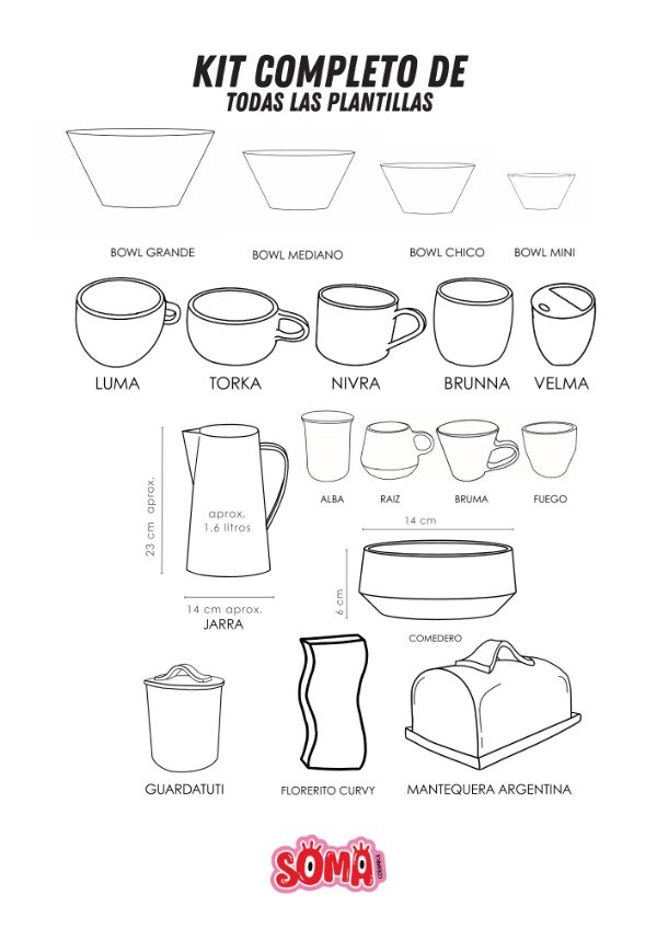 Producto - KIT COMPLETO DE TODAS LAS PLANTILLAS