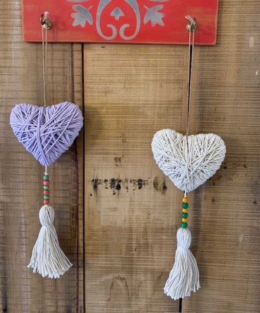 Producto - Colgante corazón tejido