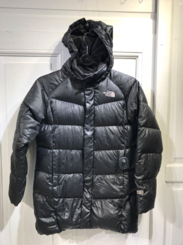 Producto - Campera THE NORTH FACE negra brillosa pluma 550 Talle XS- PRECIO: 129x
