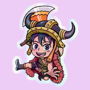Producto - Stickers Holograficos - One Piece - Luffy Elbaf