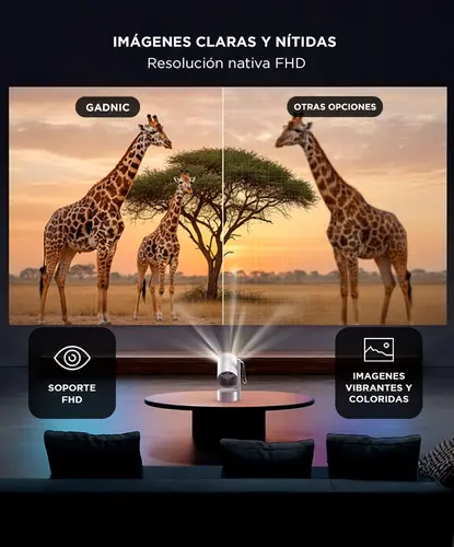 Producto - Mini Proyector 4500 LM Smart Wifi/BT 5.0 -Android 11 -HDMI/USB -control remoto - - 2