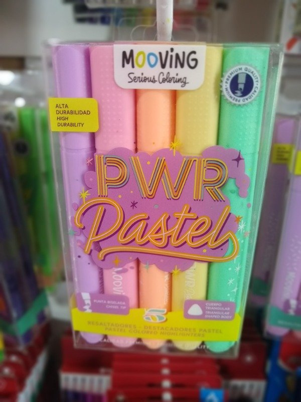 Producto - Resaltadores Mooving Pastel x5