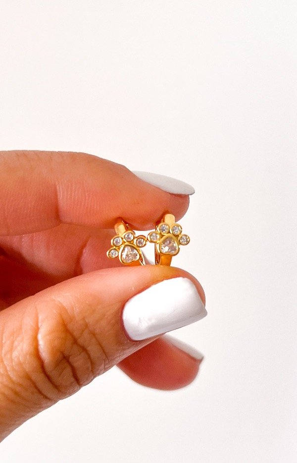 Producto - Argollas Huella PAR (A. Dorado)