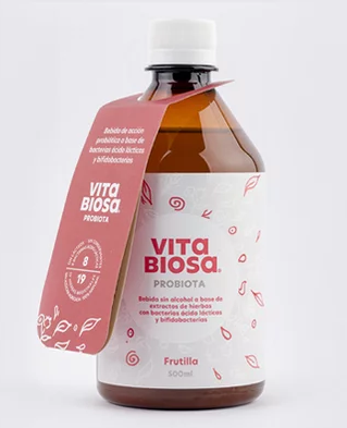 Producto - Bebida probiótica a base de hierbas 500ml - Sabor Frutilla - Vitabiosa