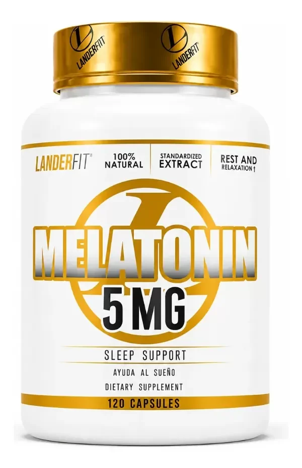 Producto - Melatonina 5 Mg 120 Cáps Suplemento Para Dormir Landerfit