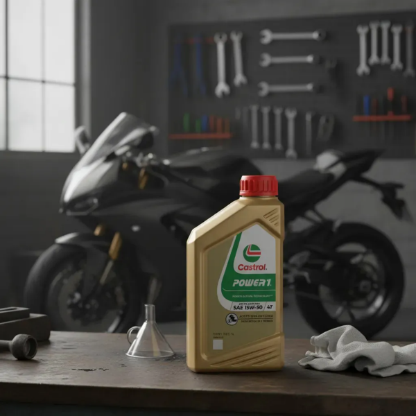 Producto - ACEITE CASTROL POWER 1 4T SEMISINTETICO 15W50 DORADO - 1
