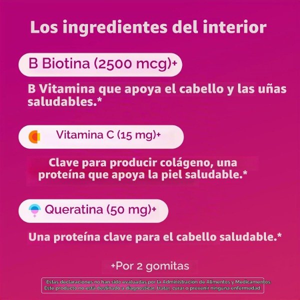 Producto - OLLY Undeniable Beauty Gomitas de belleza para el cabello, piel, uñas (60 un) - 2