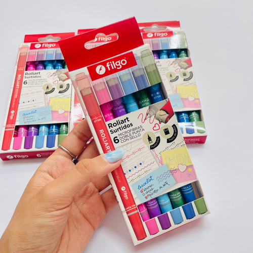 Producto - Microfibra doble punta con sello Filgo x6