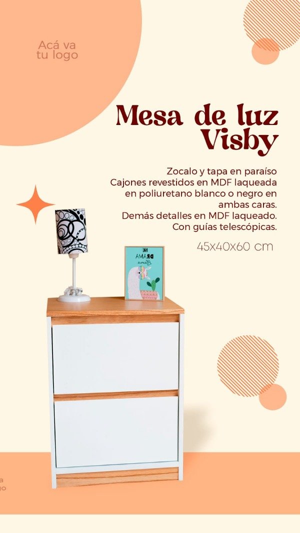 Producto - Mesas de luz Visby
