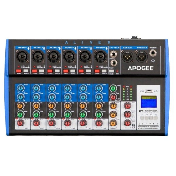 Producto - Apogee  Alive 8 consola de 6 canales mono