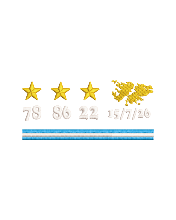 Producto - 3 Estrellas  mundial bandera 4 tamaños 10, 12, 14 y 18cm