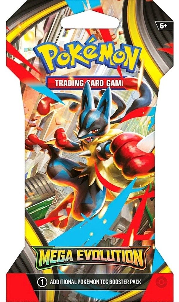 Producto - Pokémon TCG: Mega Evolution Sleeved Booster Pack (Lucario) INGLES