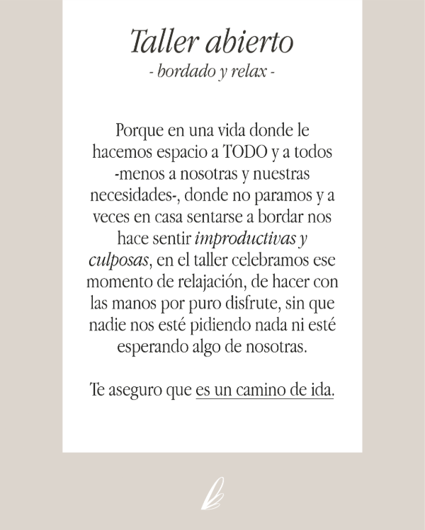Producto - Taller Abierto: Bordado y Relax - 6