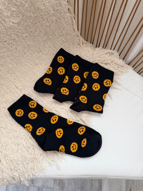 Producto - 3/4 doble algodón 35/41 - Black caritas amarillas