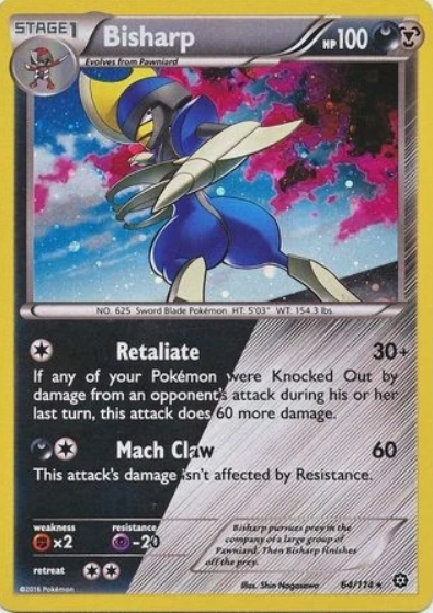 Producto - Bisharp - 64/114 - Steam Siege - Holo Cosmos Promo
