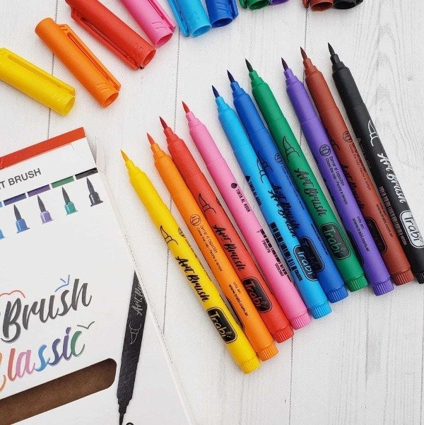 Producto - Marcadores Trabi Art Brush x10 colores clásicos