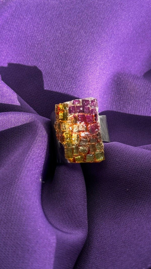 Producto - ANILLO TRENCADIS triangulo violet - 2