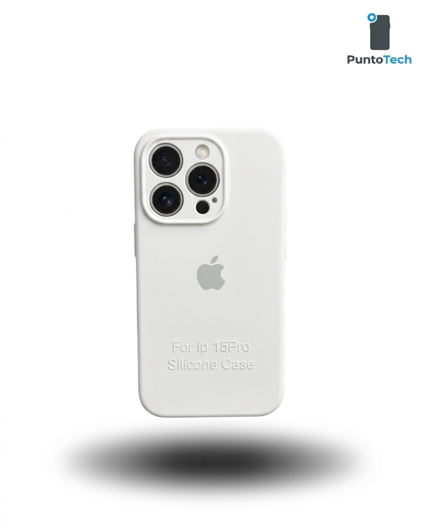 Producto - Silicon case iPhone 15 Pro blanco