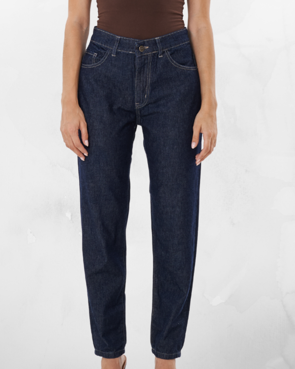 Producto - JEAN MOM  FIT RIGIDO AZUL INTENSO