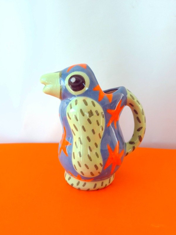 Producto - Pingüino mini 250ml #10 Azul y estrellas naranjas