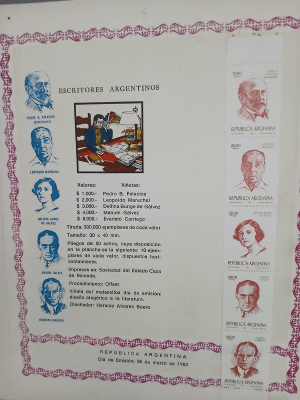 Producto - ESCRITORES ARGENTINOS  26/03/1983