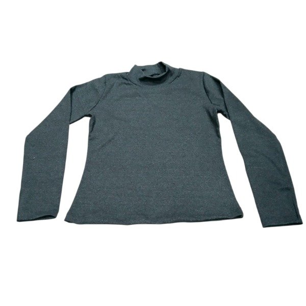 Producto - Media polera de algodón Ribb Dama T.U gris