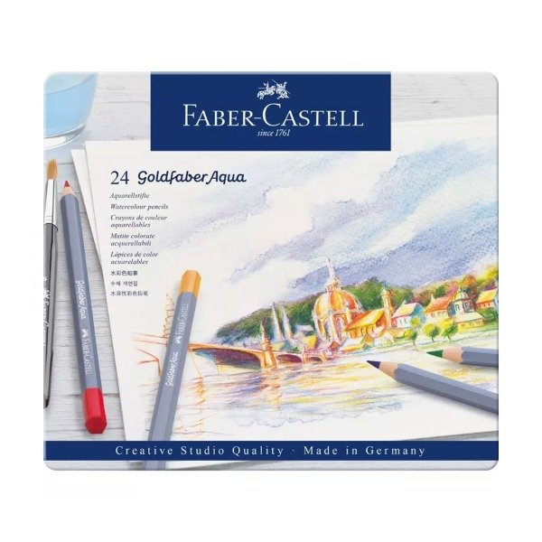 Producto - Caja de lapices Faber-Castell Goldfaber aqua x24 (acuarelables)