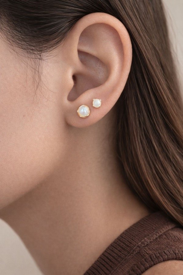 Producto - Set x2 abridores de plata con perla