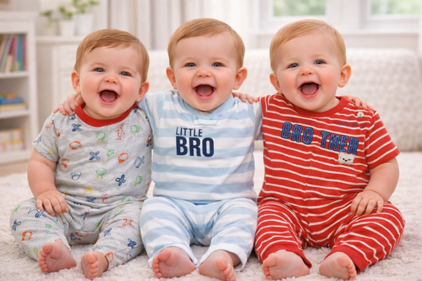 Producto - Carter's Pack x3 Enteritos Bebé Varón Little Bro