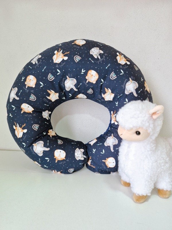 Producto - Almohadon de amamantar Zorritos azul