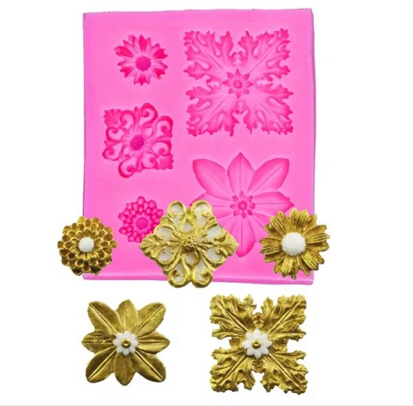 Producto - MOLDE SILICONA FLORES 1907